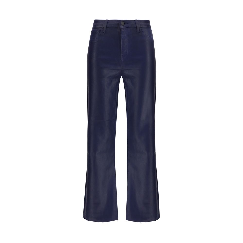 Jean taille haute en coton bleu L'Agence