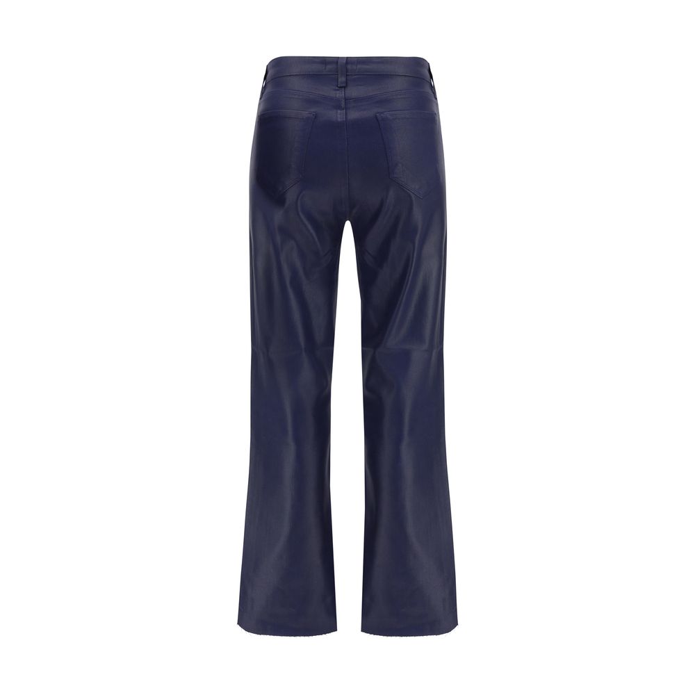 Jean taille haute en coton bleu L'Agence