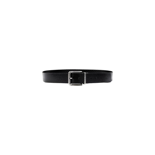 Cintura in pelle nera Calvin Klein