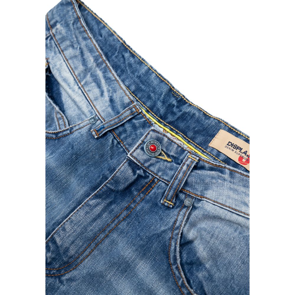 Jean Displaj bleu en coton coupe décontractée