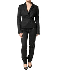 Completo giacca blazer pantaloni doppiopetto nero Exte 2 pezzi