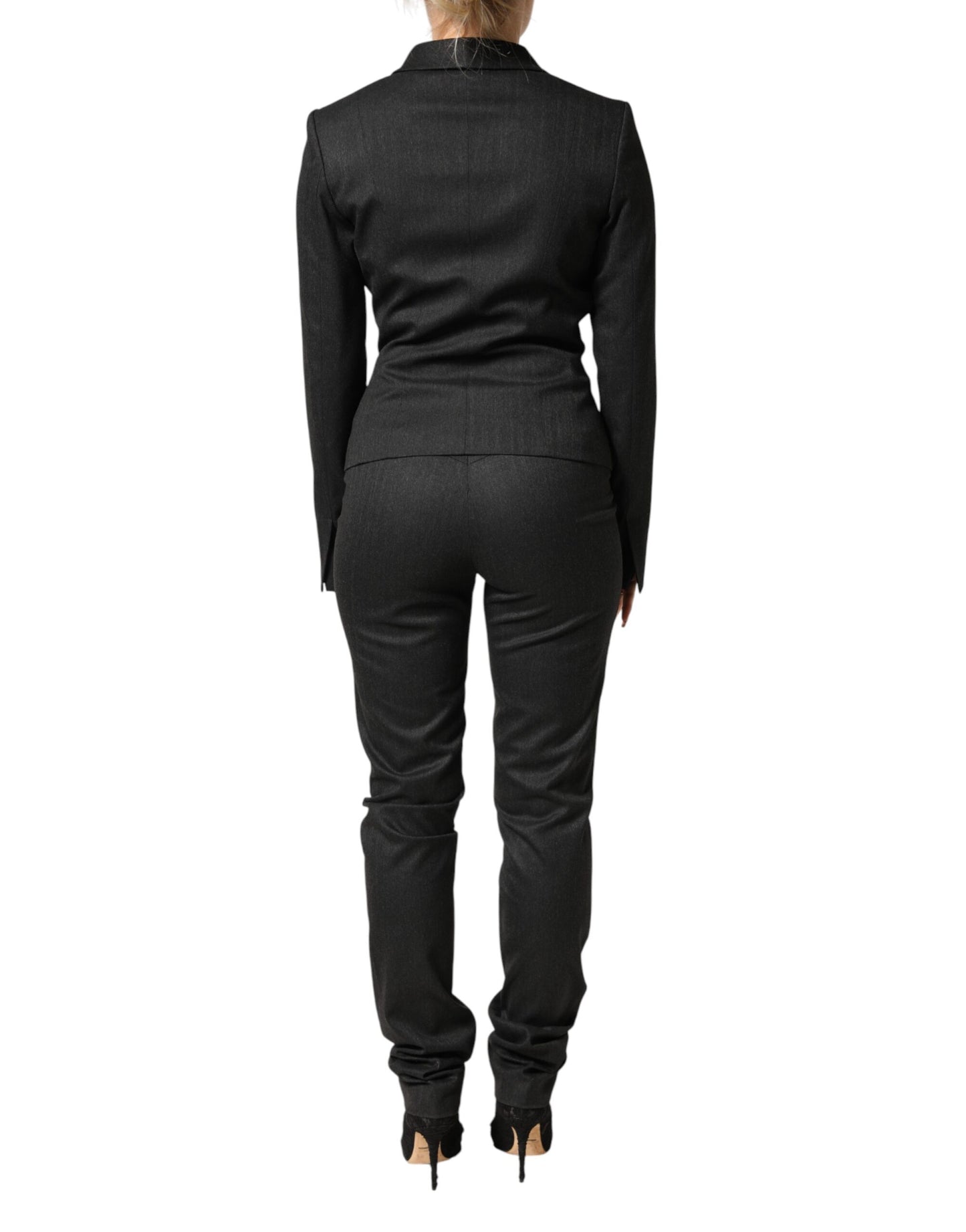 Completo giacca blazer pantaloni doppiopetto nero Exte 2 pezzi