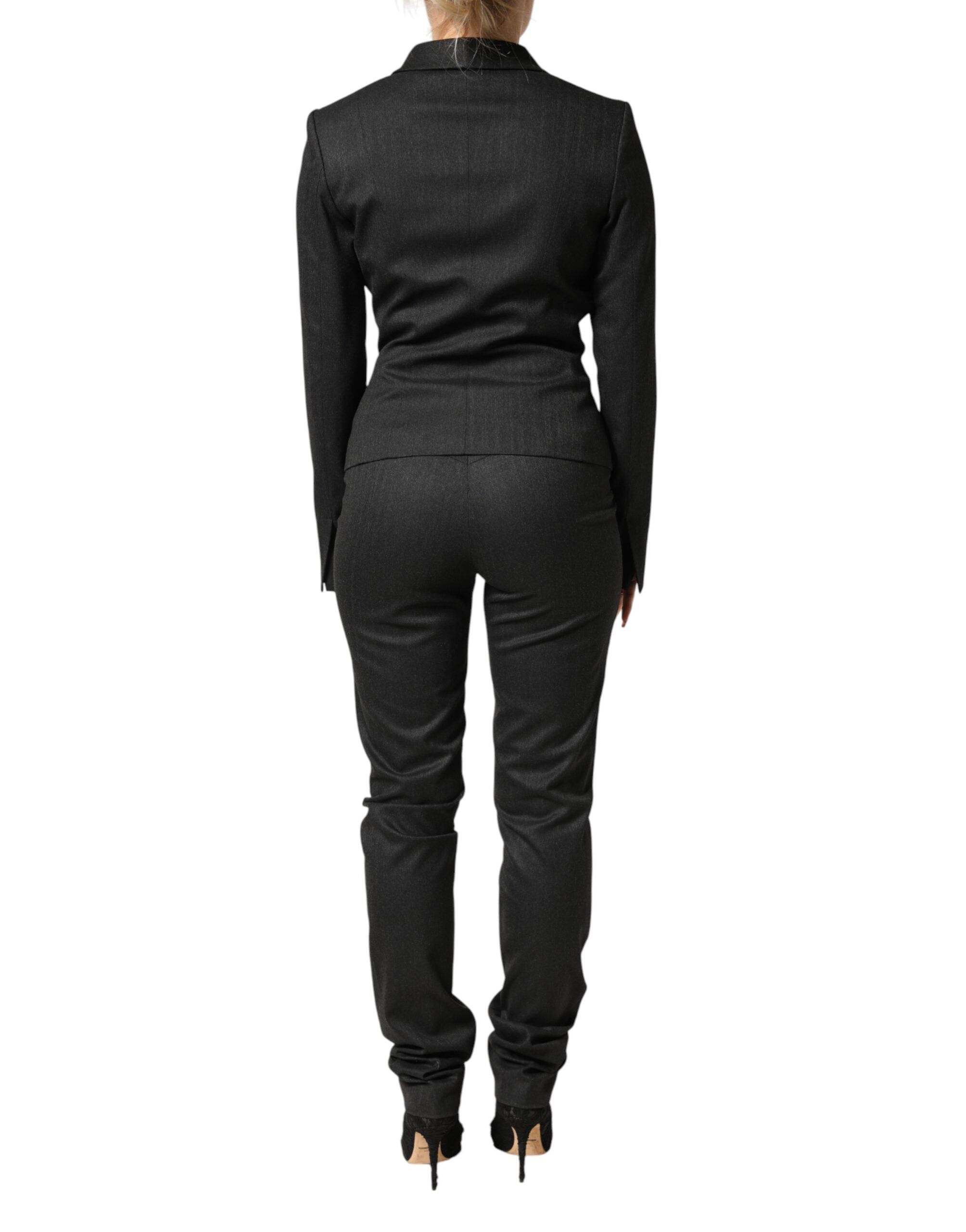 Completo giacca blazer pantaloni doppiopetto nero Exte 2 pezzi