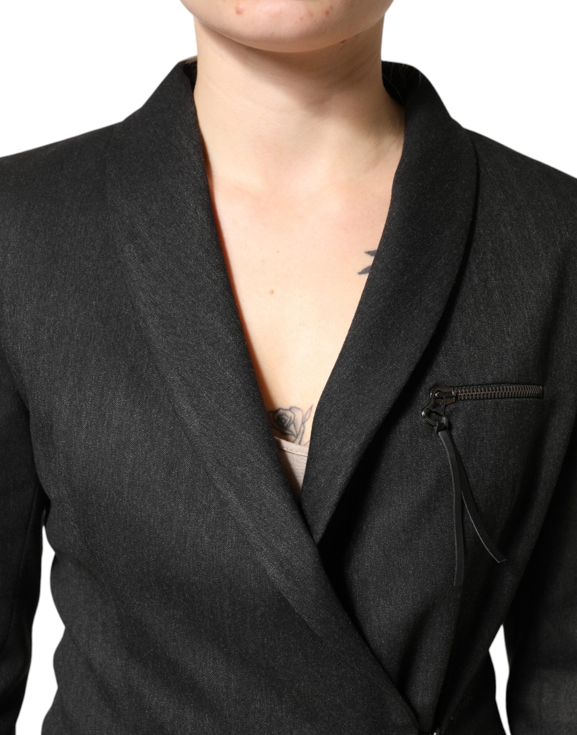 Completo giacca blazer pantaloni doppiopetto nero Exte 2 pezzi
