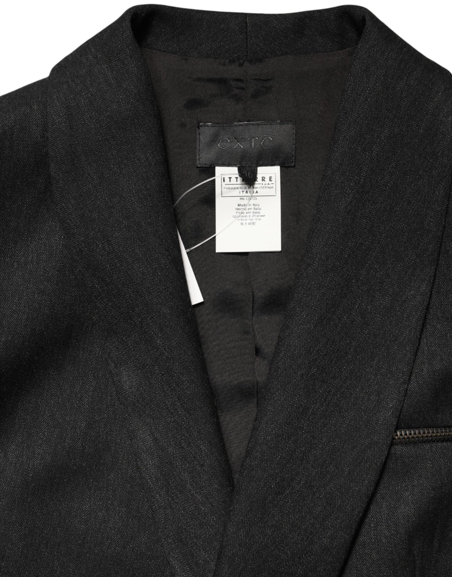 Completo giacca blazer pantaloni doppiopetto nero Exte 2 pezzi