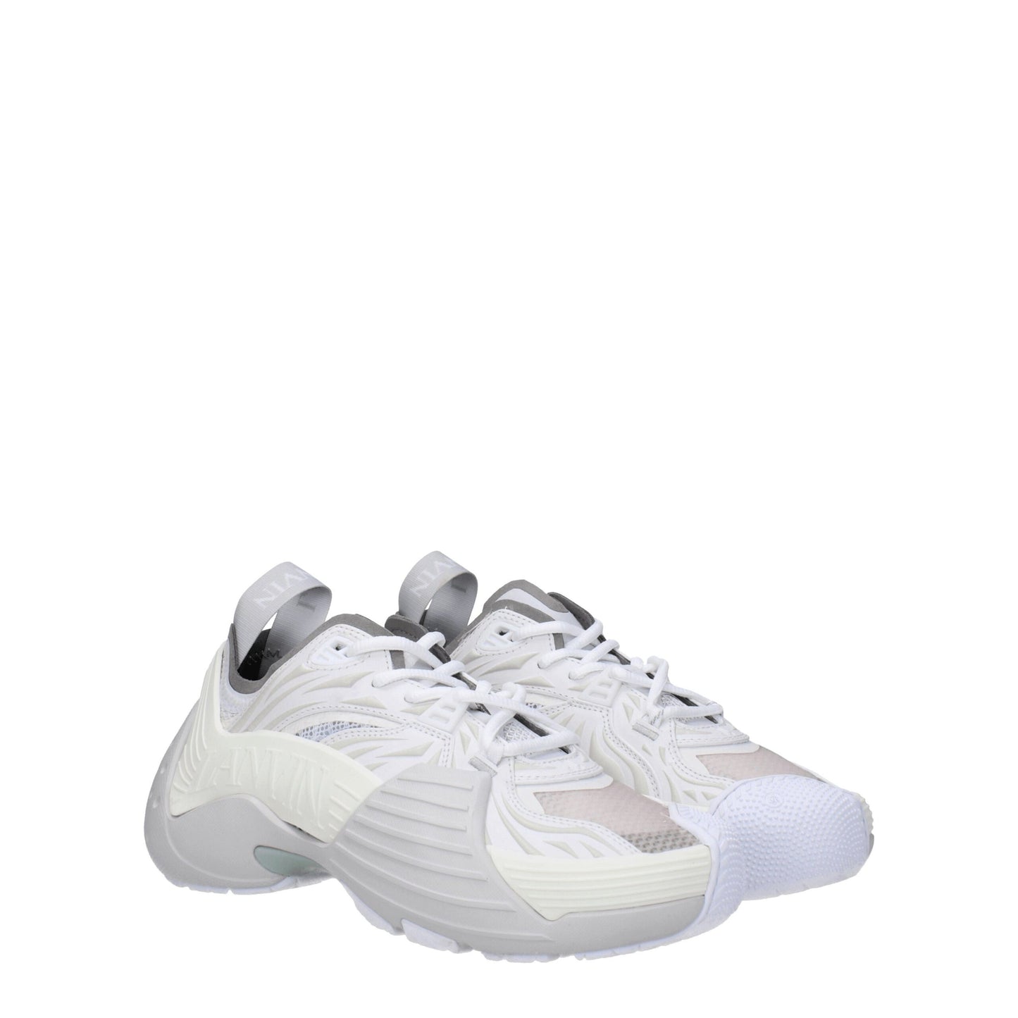 Sneakers sportive in pelle bianca Lanvin