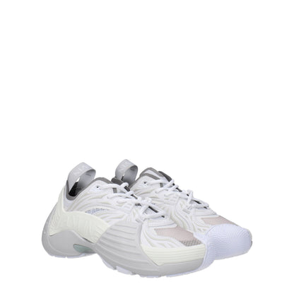 Sneakers sportive in pelle bianca Lanvin