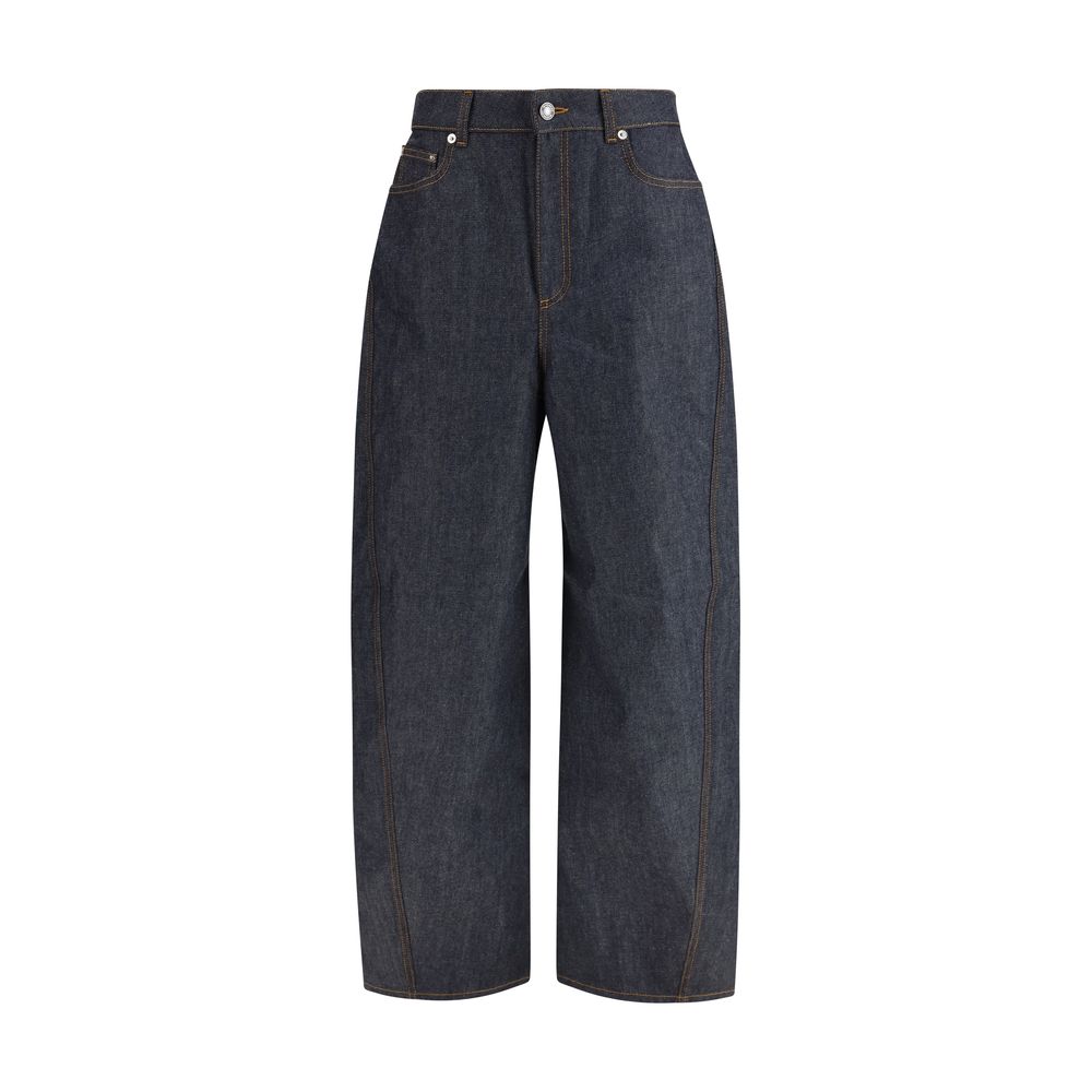 Pantaloni casual in cotone blu Givenchy