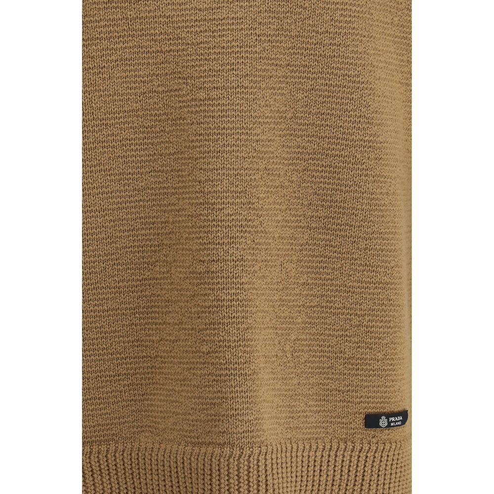 Felpa in lana beige Prada