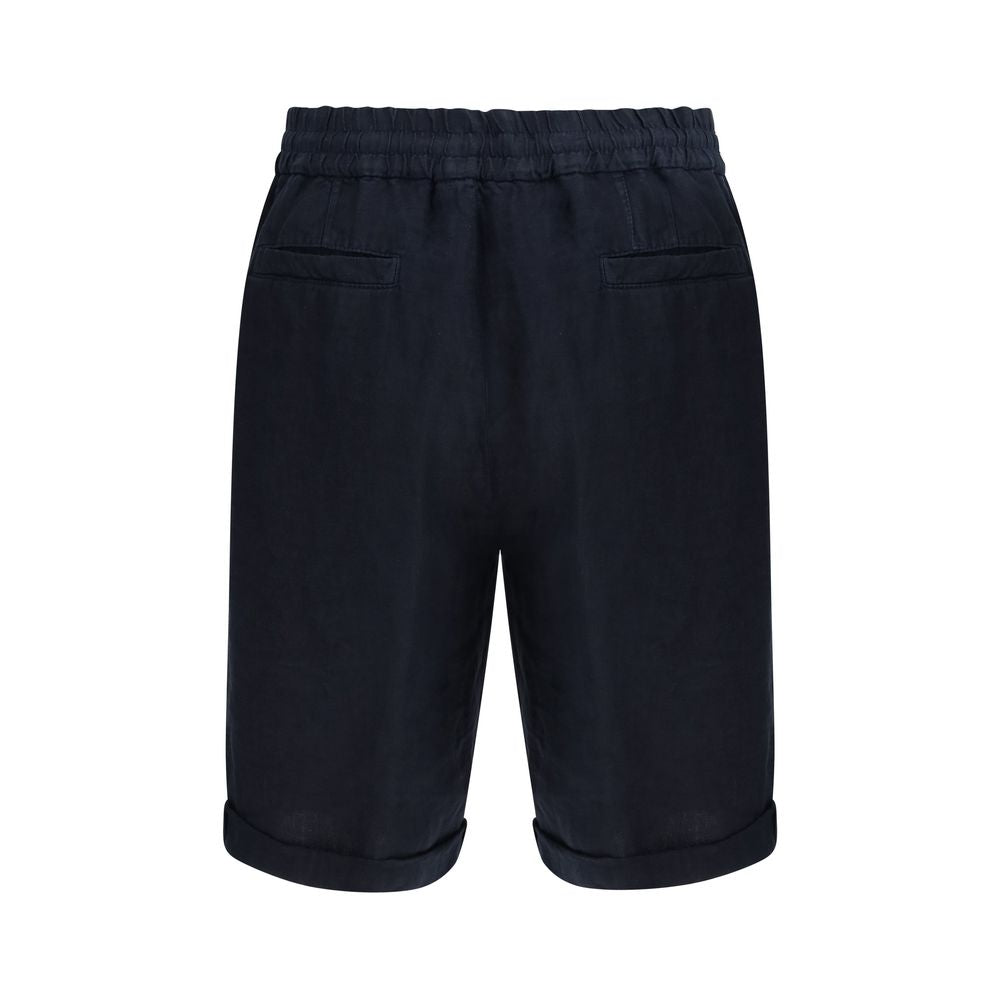 Bermuda Brunello Cucinelli in Lino Blu