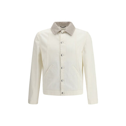 Brunello Cucinelli Giacca in denim di cotone bianco