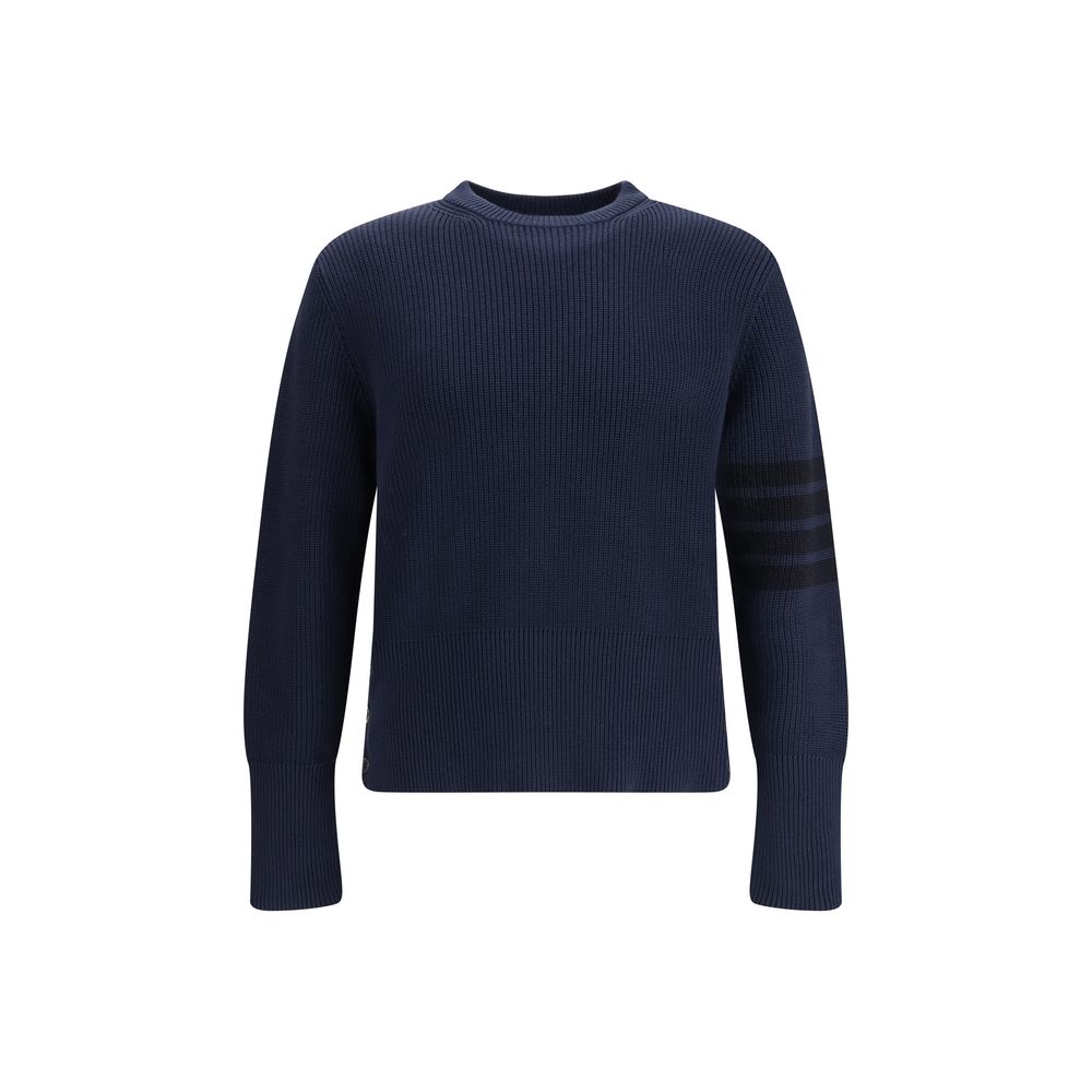 Felpa in cotone blu Thom Browne
