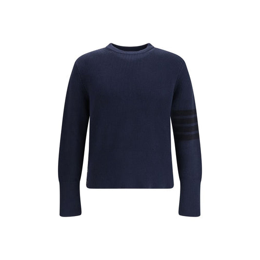 Felpa in cotone blu Thom Browne