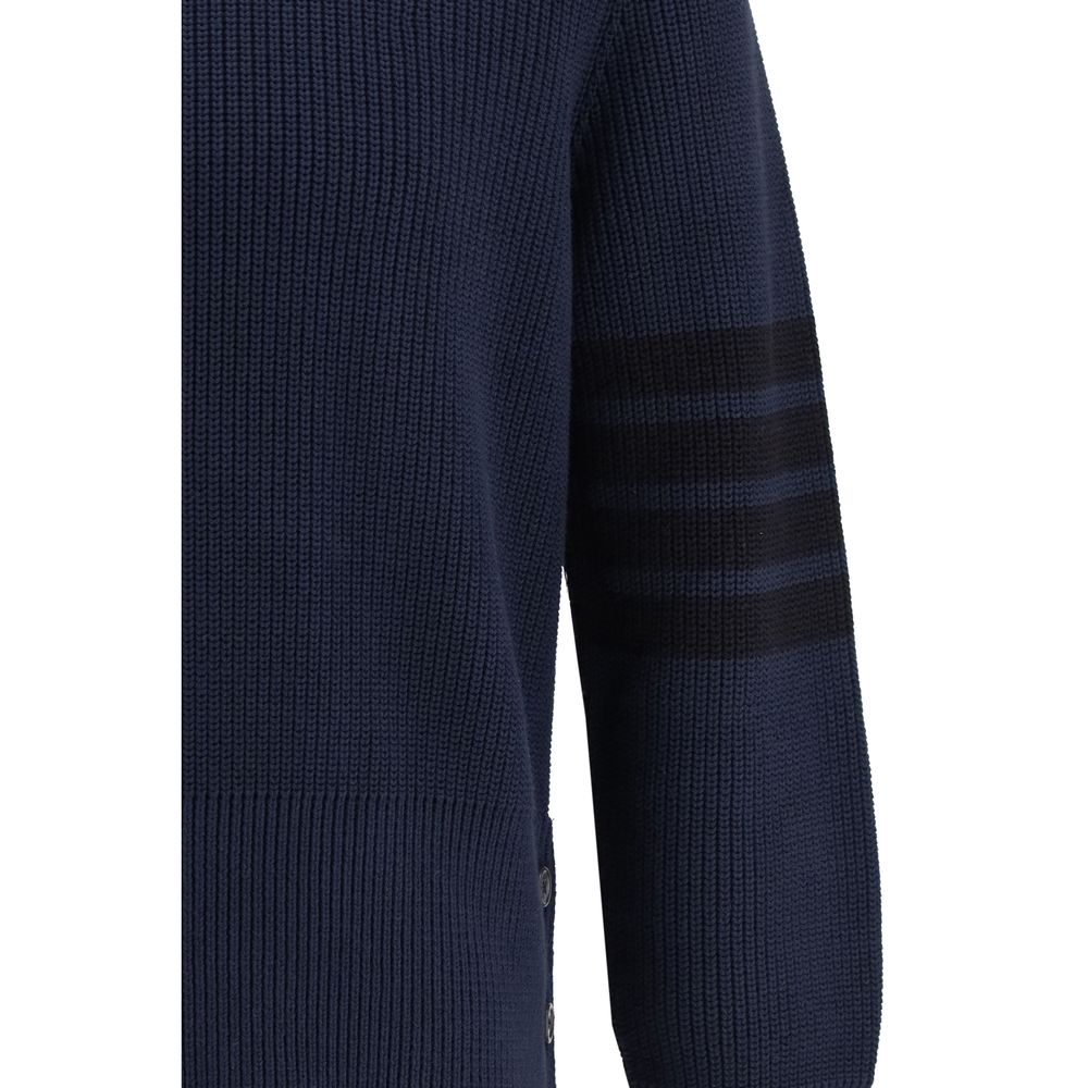 Felpa in cotone blu Thom Browne