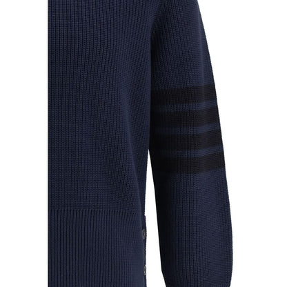 Felpa in cotone blu Thom Browne