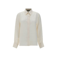 Camicia in seta bianca Fendi