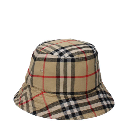 Cappello da pescatore in cotone beige Burberry