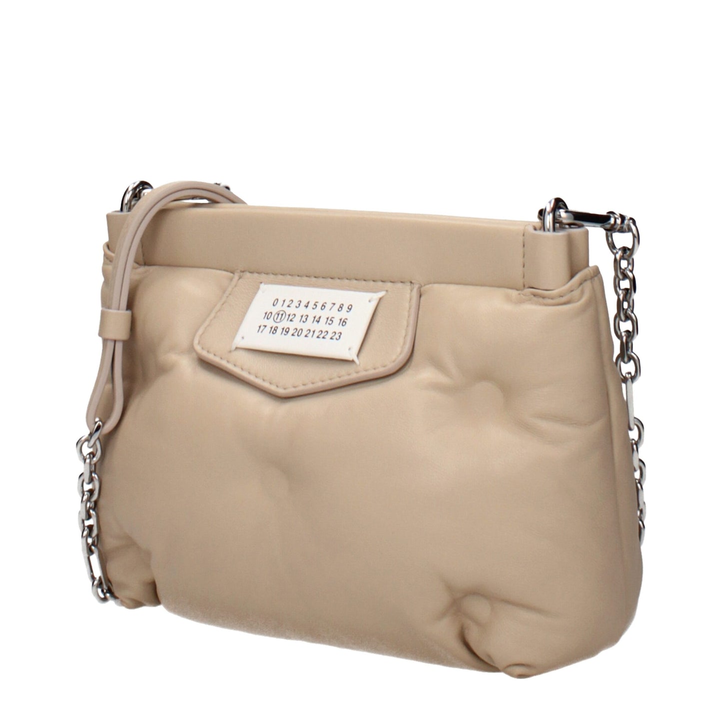 Borsa a tracolla in pelle beige Maison Margiela