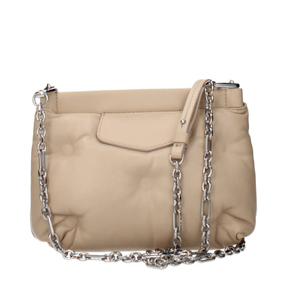 Borsa a tracolla in pelle beige Maison Margiela