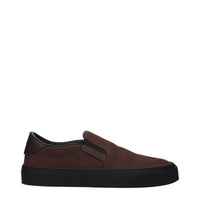 Mocassini slip-on in pelle marrone Moncler