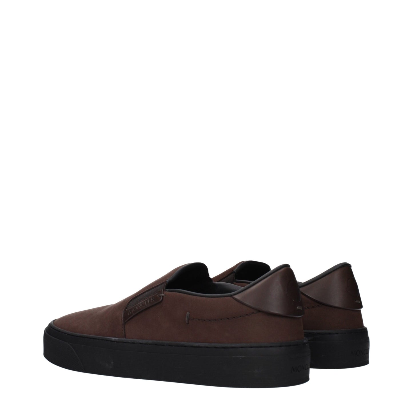 Mocassini slip-on in pelle marrone Moncler