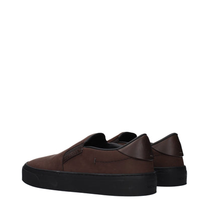 Mocassini slip-on in pelle marrone Moncler
