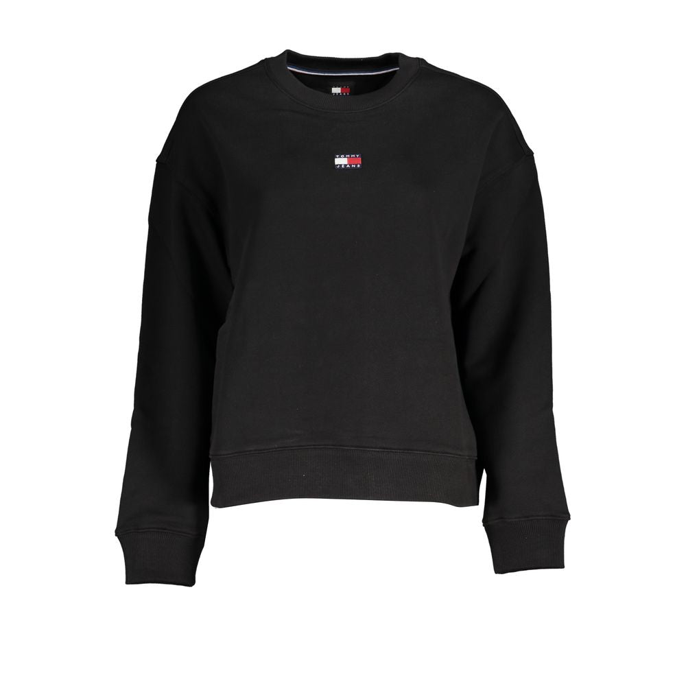 Felpa da uomo in cotone nero Tommy Hilfiger