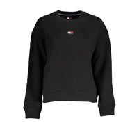 Felpa da uomo in cotone nero Tommy Hilfiger
