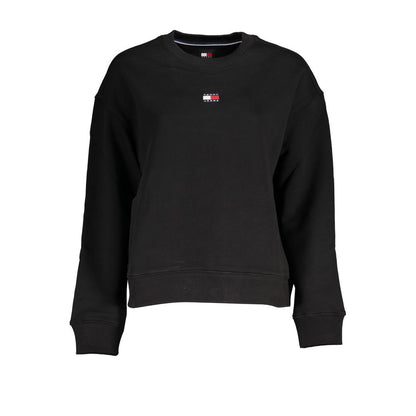 Felpa da uomo in cotone nero Tommy Hilfiger