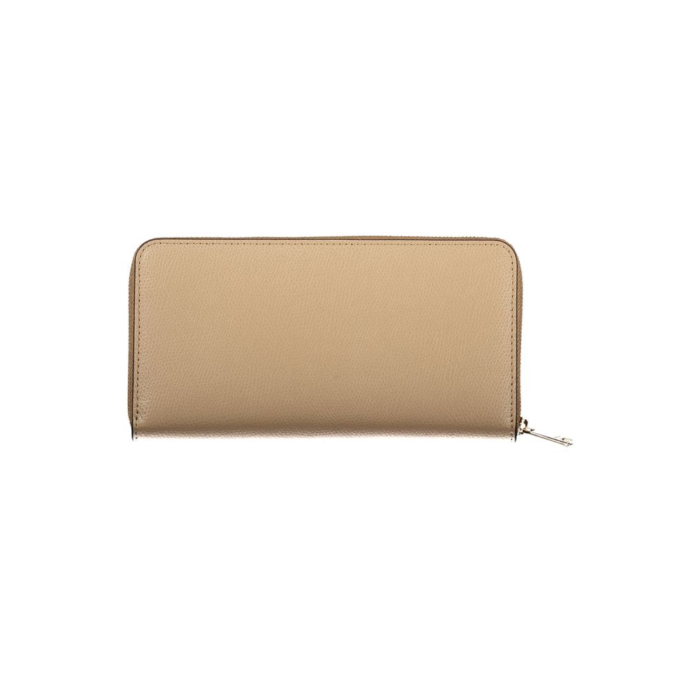 Portefeuille femme Furla en cuir beige
