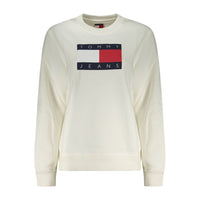 Felpa da donna in cotone bianco Tommy Hilfiger