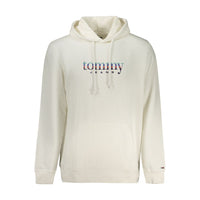 Felpa con cappuccio da uomo in cotone bianco Tommy Hilfiger