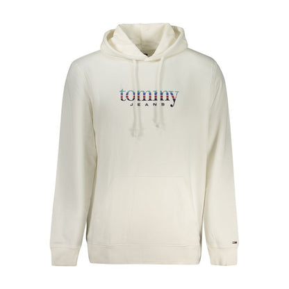 Felpa con cappuccio da uomo in cotone bianco Tommy Hilfiger