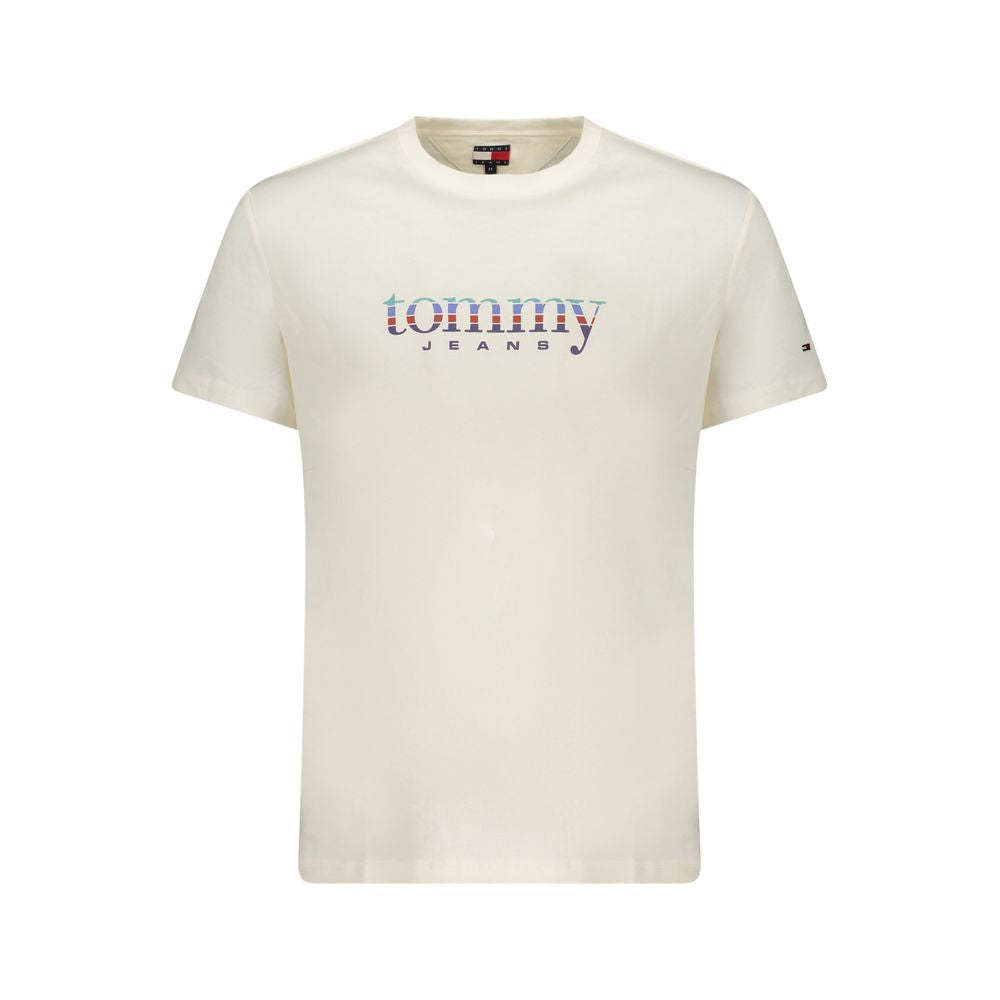 Maglietta da uomo in cotone bianco Tommy Hilfiger