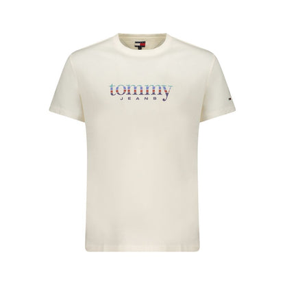 Maglietta da uomo in cotone bianco Tommy Hilfiger