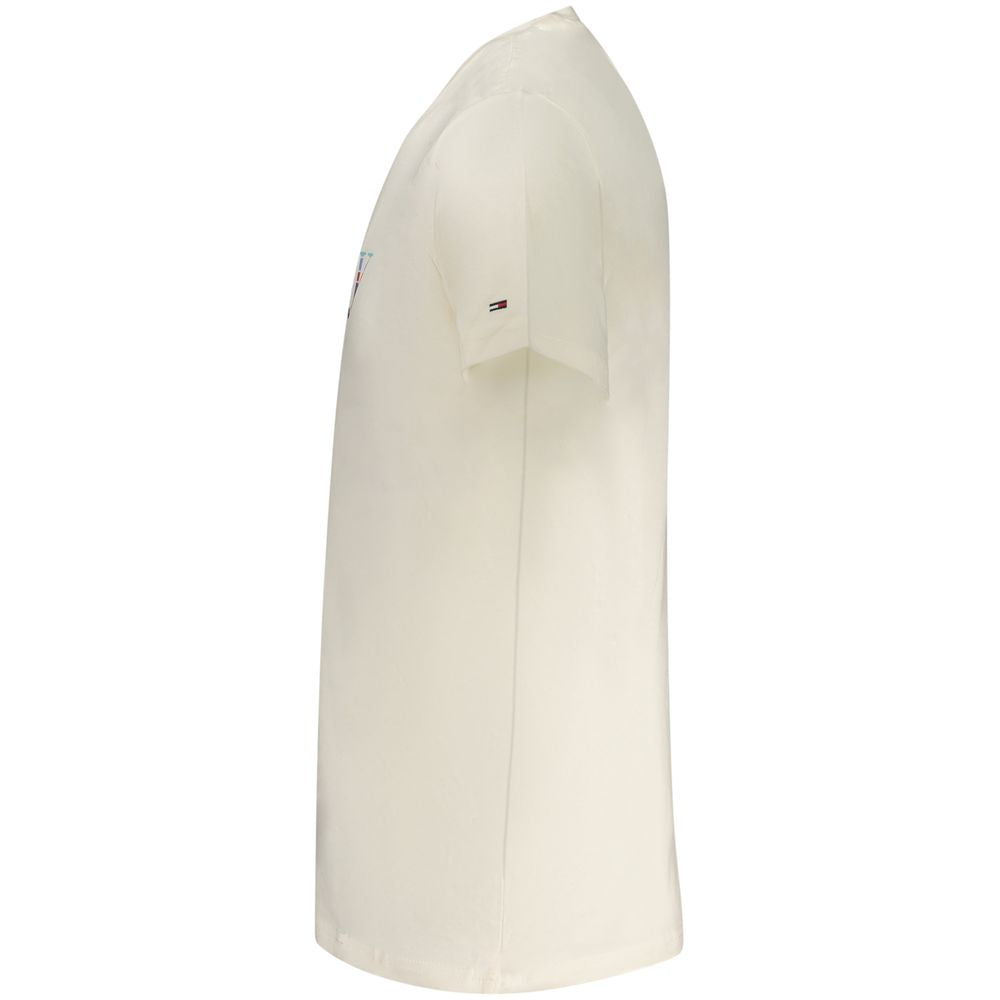 Maglietta da uomo in cotone bianco Tommy Hilfiger