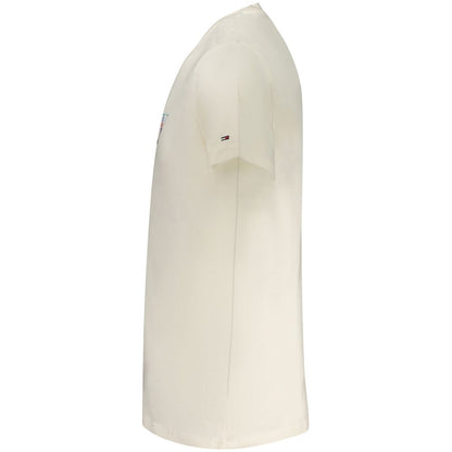 Maglietta da uomo in cotone bianco Tommy Hilfiger