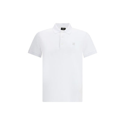 Polo in cotone bianco Fendi