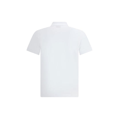 Polo in cotone bianco Fendi
