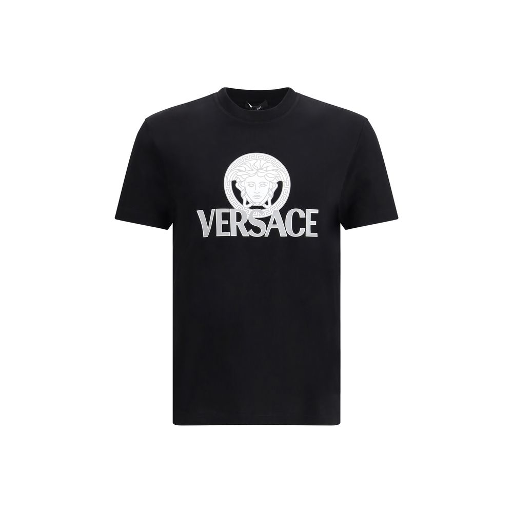 T-shirt in cotone nero Versace