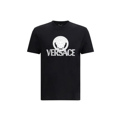 T-shirt in cotone nero Versace