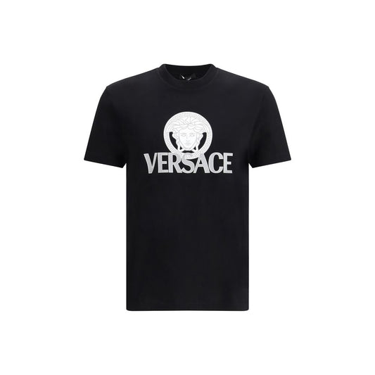 T-shirt in cotone nero Versace