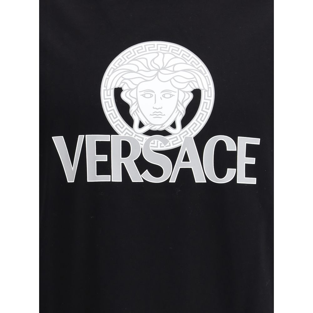 T-shirt in cotone nero Versace