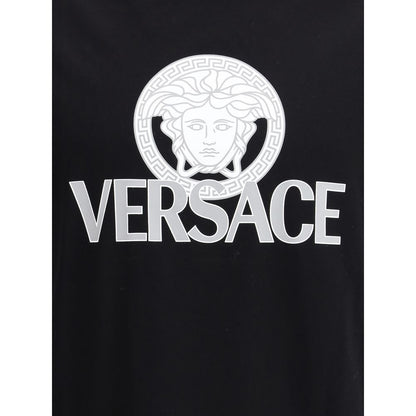 T-shirt in cotone nero Versace