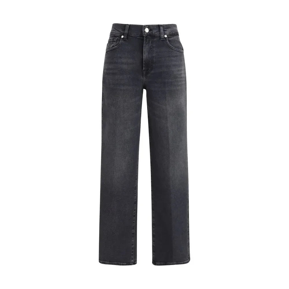 Jeans dritti in cotone nero 7FOR