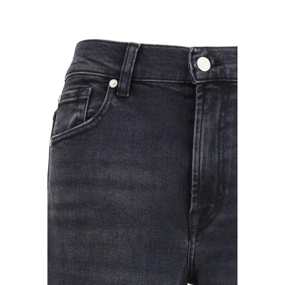 Jeans dritti in cotone nero 7FOR