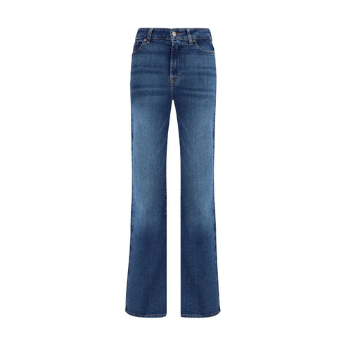 7FOR Blue Cotton Bootcut Jeans - Axxen 