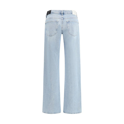 Jean droit en coton bleu 7FOR