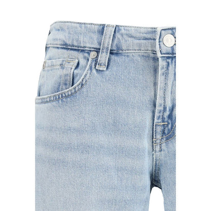 Jean droit en coton bleu 7FOR
