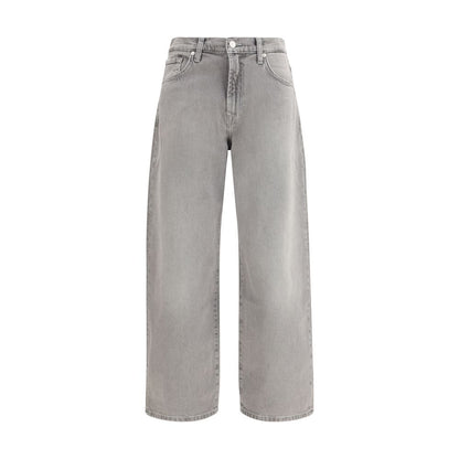 Jeans 7FOR in cotone grigio vestibilità rilassata